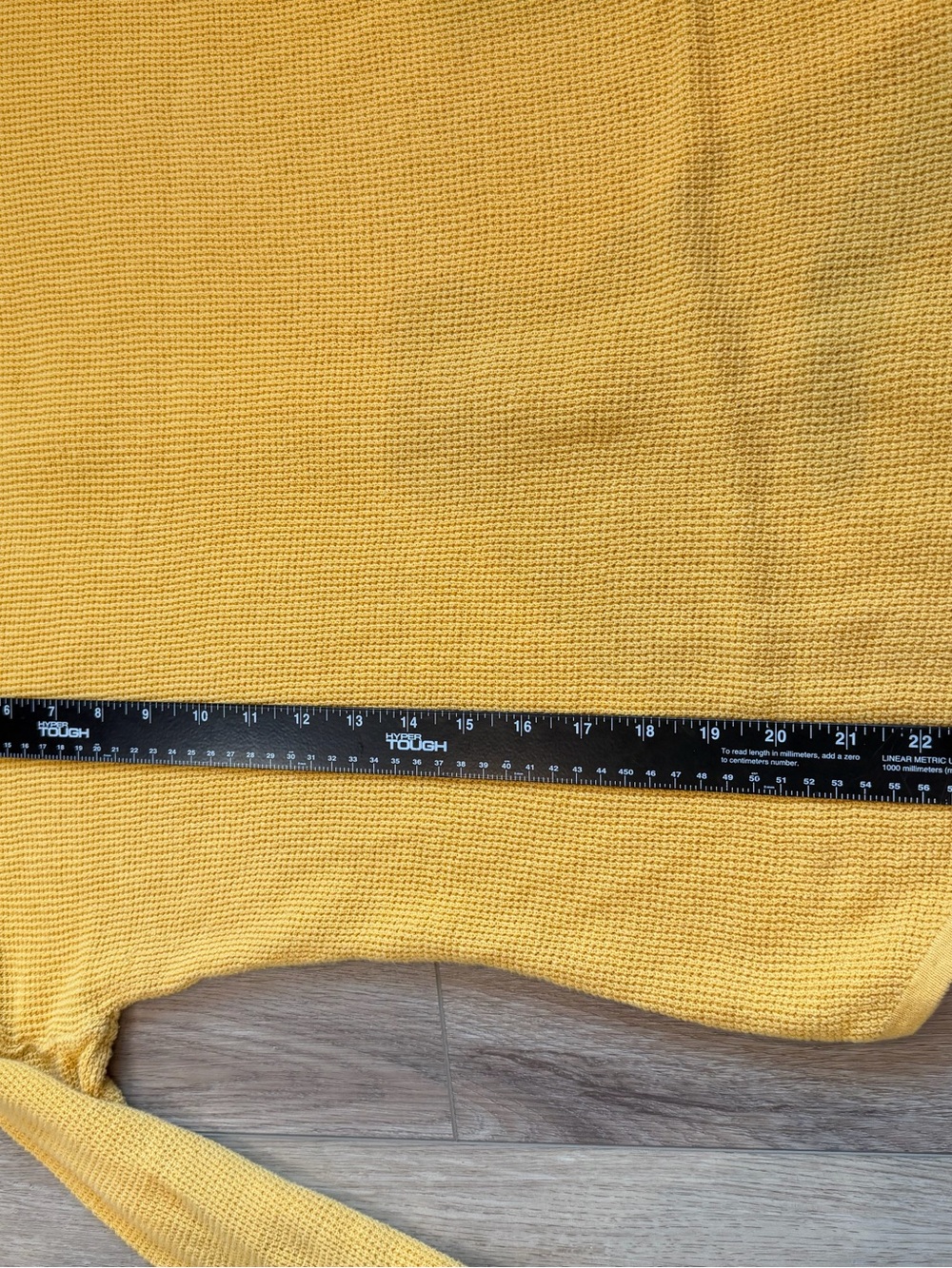 Max Studio Women's Yellow Scoop Neck Waffle Knit Sweater with Button Back. Sz XL - Picture 8 of 11